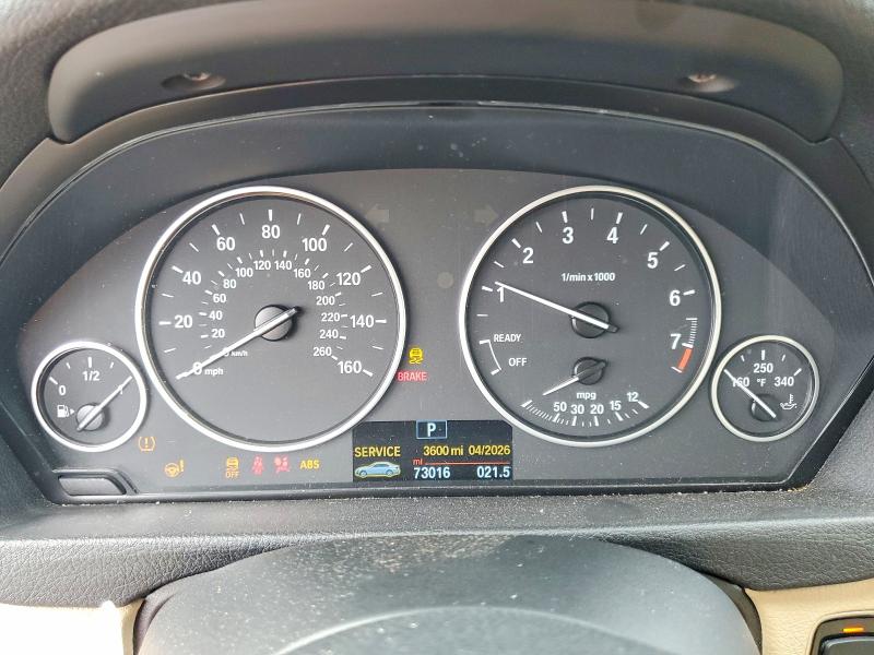 2015 BMW 3er VIN WBA3B1G53FNT63416 COPART salvage auction — WATER/FLOOD, Hi - Certificate Of Salvage, sold $700 on 2026-07-20 (photo 9)