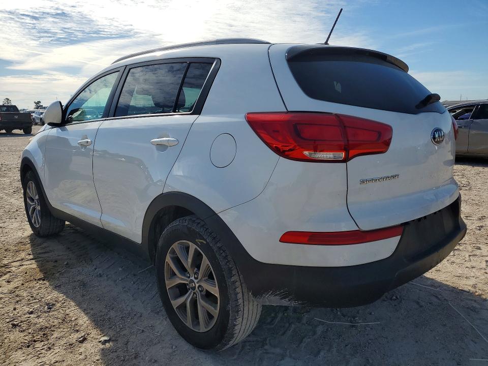 2016 Kia Sportage VIN KNDPB3AC4G7853814 COPART salvage auction — UNDERCARRIAGE, Tx - Salvage Vehicle Title, sold $1,800 on 2026-07-07 (photo 2)