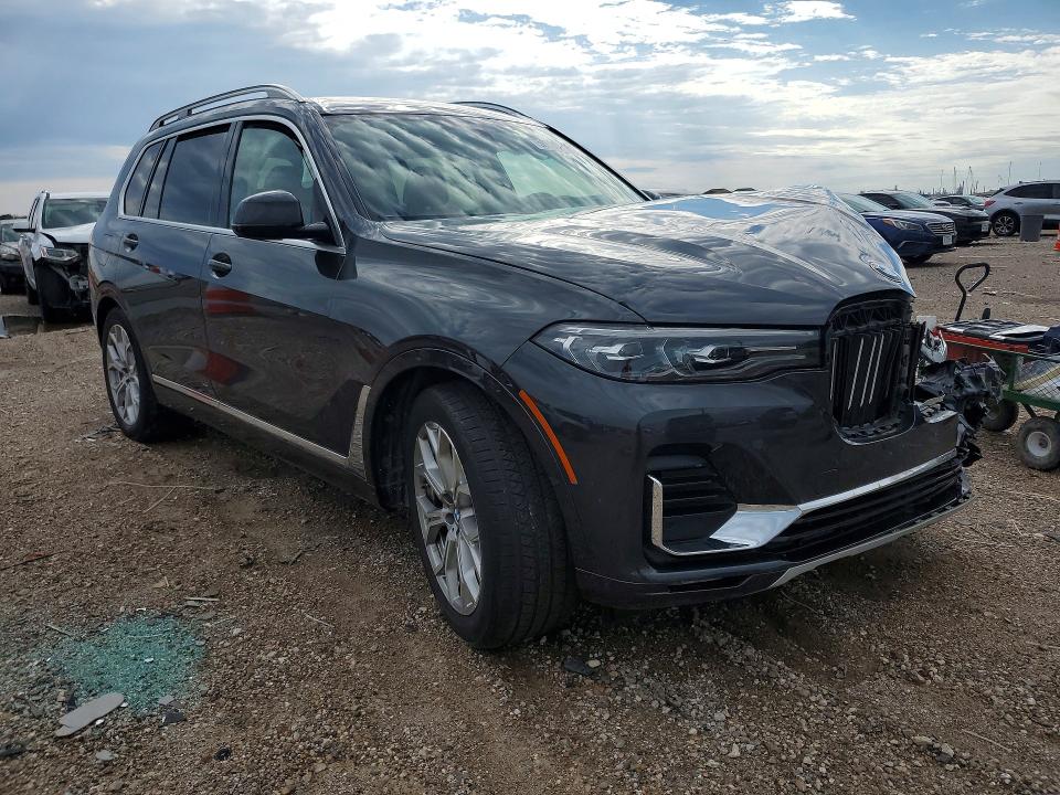 2021 BMW X7 VIN 5UXCW2C0XM9G15855 COPART salvage auction — FRONT END, Tx - Salvage Vehicle Title, sold $17,700 on 2026-07-02 (photo 4)