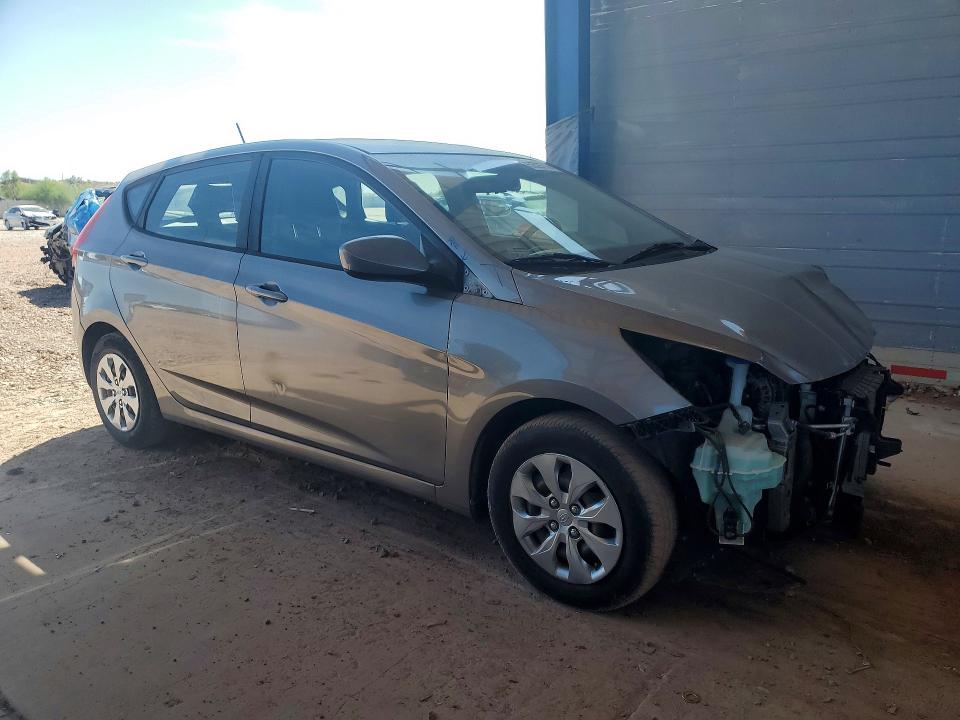 2017 Hyundai Accent VIN KMHCT5AE3HU359256 COPART salvage auction — FRONT END, Salvage Title, sold $1,300 on 2026-07-14 (photo 4)