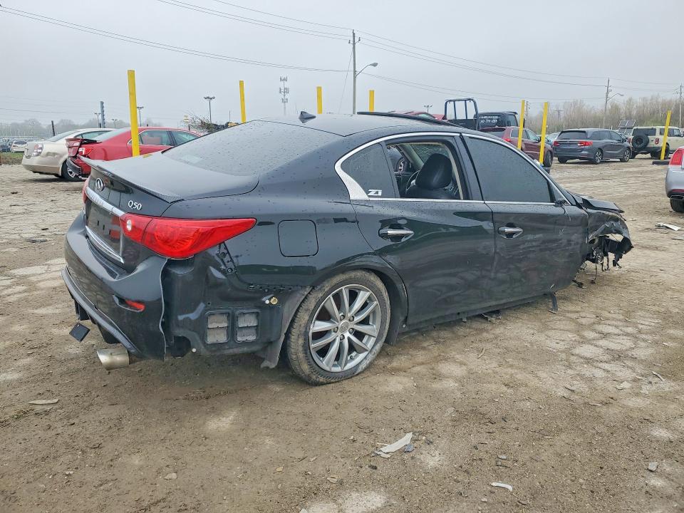 2015 Infiniti Q50 VIN JN1BV7AR0FM418496 COPART salvage auction — FRONT END, Id - Salvage Certificate Of Title, sold $700 on 2026-07-31 (photo 3)