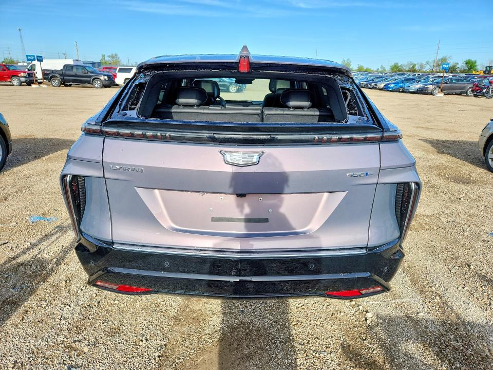 2024 Cadillac Lyriq VIN 1GYKPPRK3RZ137034 COPART salvage auction — HAIL, Ia - Cert Of Title-Salvage Title, sold $21,000 on 2026-07-22 (photo 6)