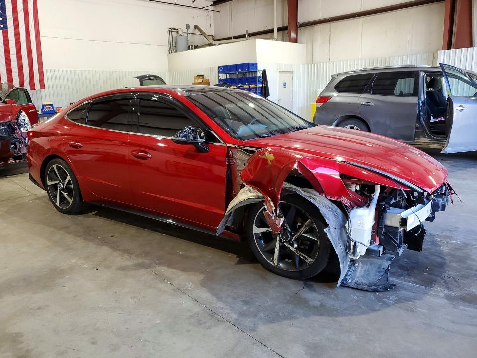 2021 Hyundai Sonata VIN 5NPEJ4J20MH066468 COPART salvage auction — FRONT END, Tx - Salvage Vehicle Title, sold $3,350 on 2026-07-06 (photo 4)