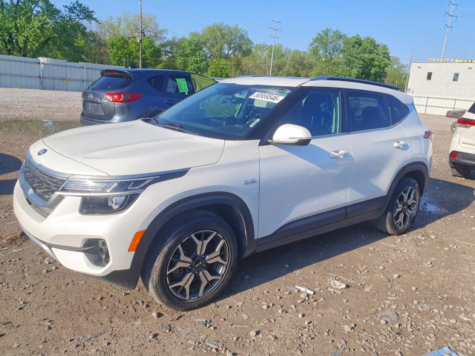 2021 Kia Seltos VIN KNDERCAA8M7141433 COPART salvage auction — REAR END, Oh - Certificate Of Title, sold $8,100 on 2026-07-10 (photo 1)