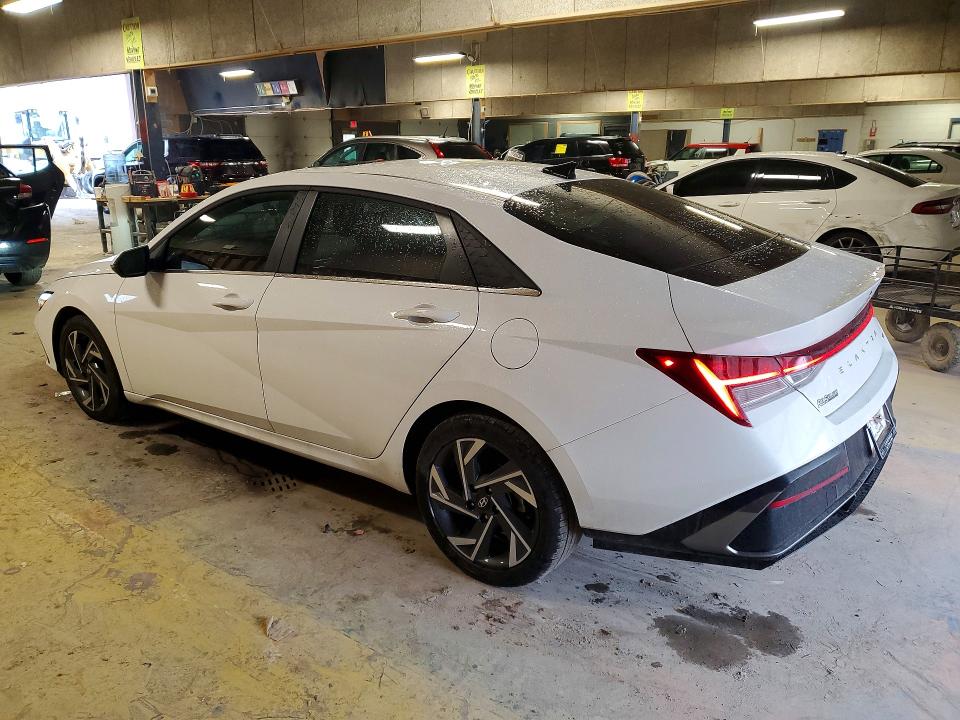 2025 Hyundai Elantra VIN KMHLN4DJ7SU150199 COPART salvage auction — HAIL, IN - CERT OF TITLE-SALVAGE TITLE, sold $2,300 on 2026-07-31 (photo 2)