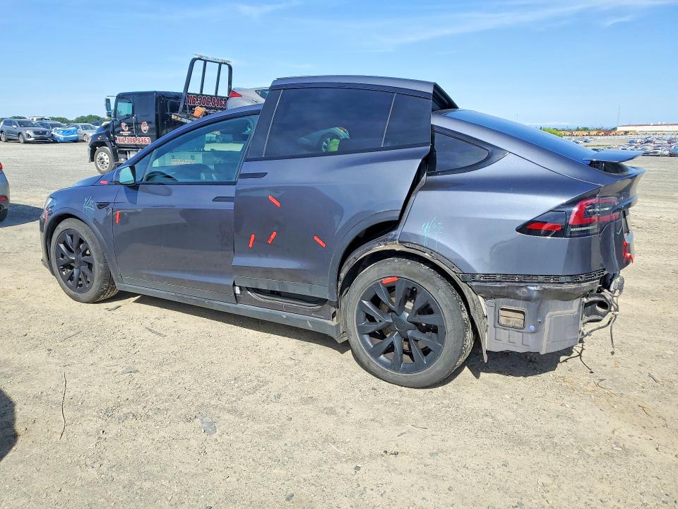 2023 Tesla Model x VIN 7SAXCAE57PF392831 COPART salvage auction — REAR END, Ca - Salvage Certificate, sold $12,100 on 2026-07-30 (photo 2)