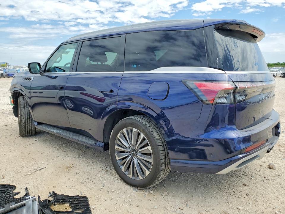 2025 Infiniti Qx80 VIN JN8AZ3DE9S9701074 COPART salvage auction — FRONT END, Tx - Salvage Vehicle Title, sold $35,750 on 2026-07-02 (photo 2)