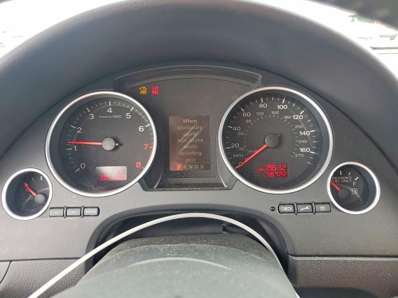 2007 Audi A4 VIN WAUEF48H67K019427 COPART salvage auction — SIDE, Fl - Cert Of Title Slvg Rebuildable, sold $400 on 2026-07-07 (photo 9)