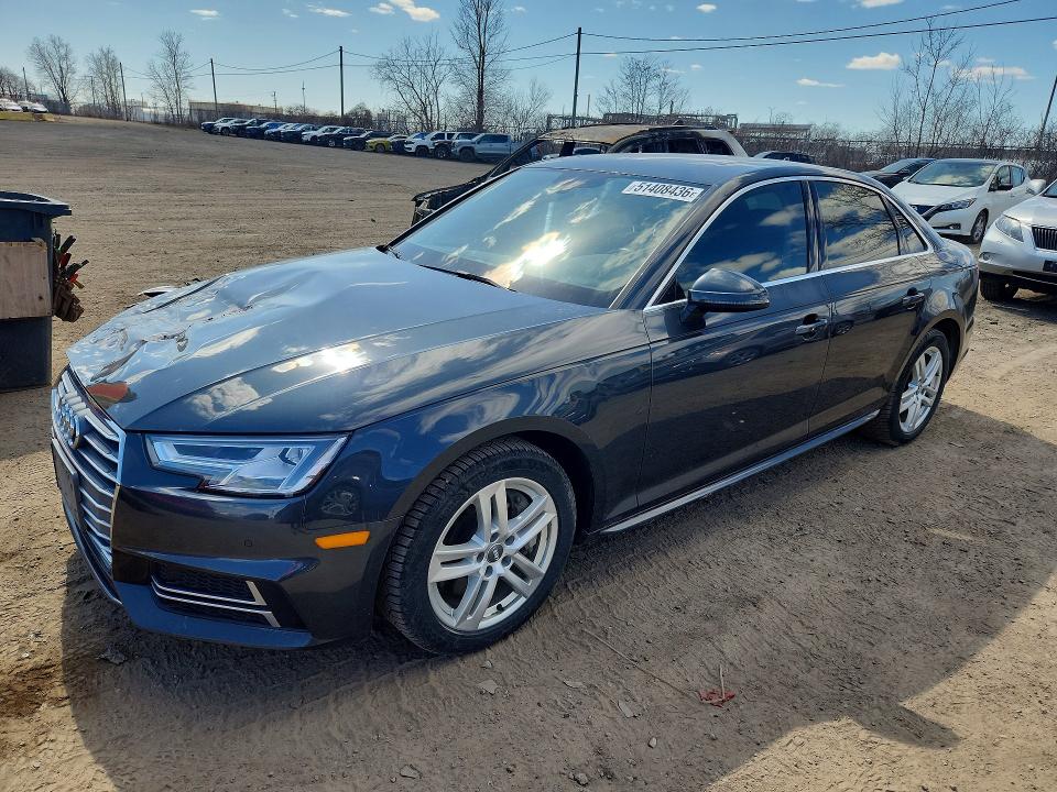 2018 Audi A4 VIN WAUBNAF45JA215926 COPART salvage auction — FRONT END, ON - PERMIT SALVAGE, sold $3,600 on 2026-07-21 (photo 1)