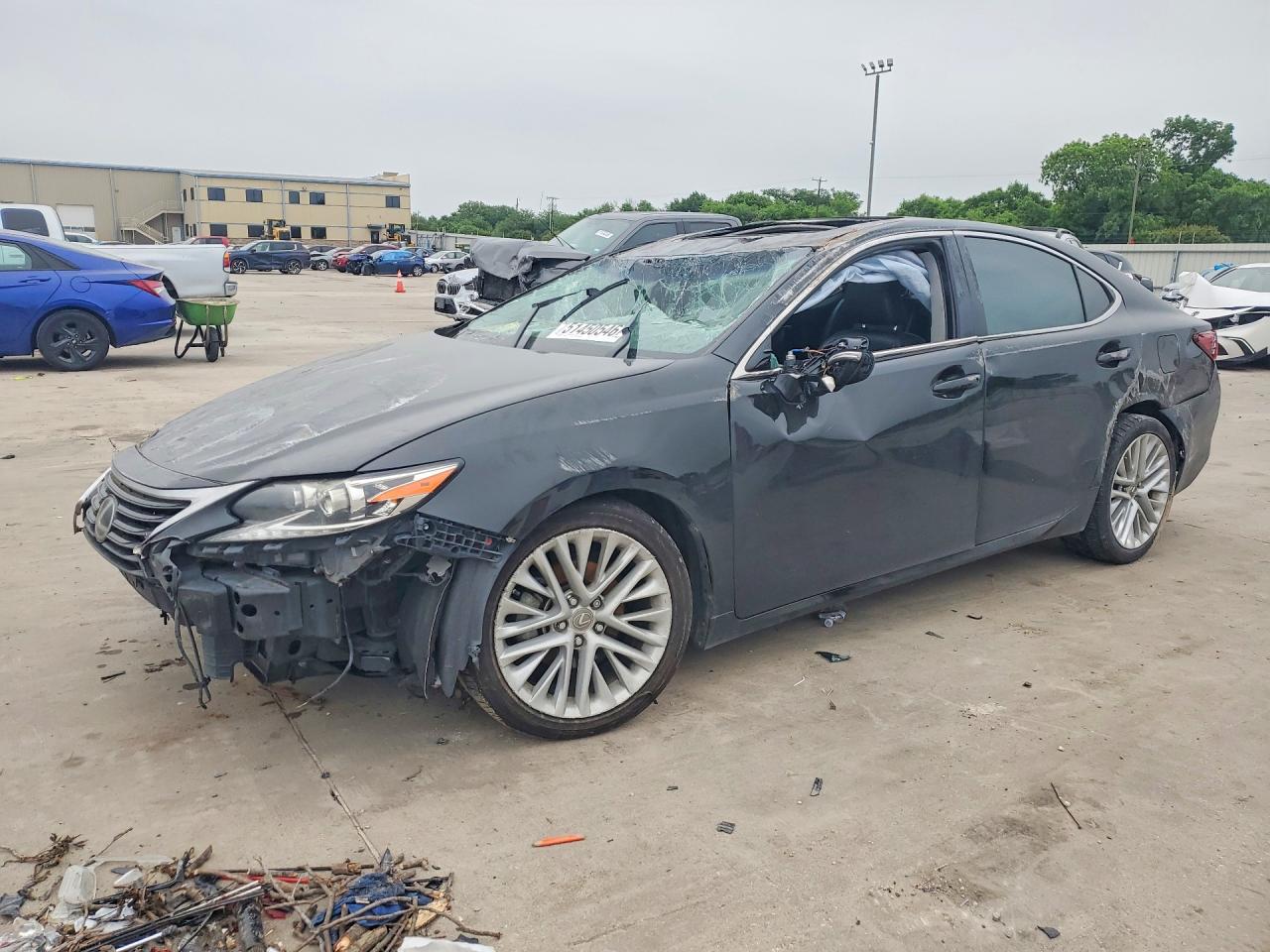 2017 Lexus ES 350 VIN 58ABK1GG5HU037579 COPART salvage auction — Rollover, TX - SALVAGE VEHICLE TITLE, sold $1,800 on 2026-06-25 (photo 1)
