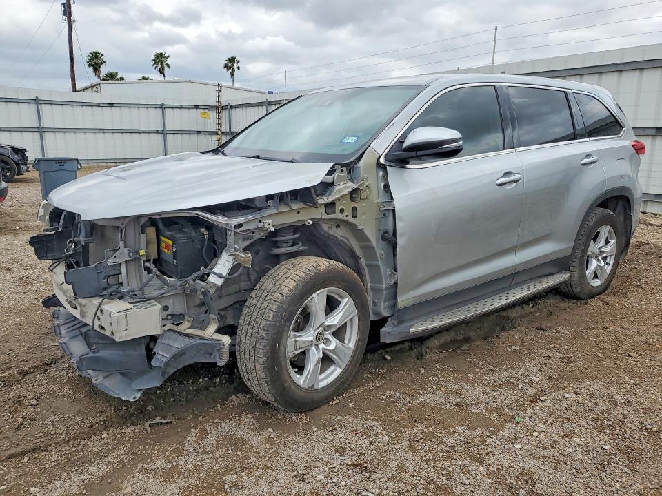 2019 Toyota Highlander VIN 5TDZZRFH8KS338616 COPART salvage auction — FRONT END, Tx - Salvage Vehicle Title, sold $6,200 on 2026-07-15 (photo 1)