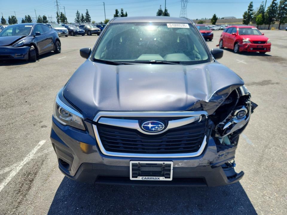 2020 Subaru Forester VIN JF2SKAAC3LH418318 COPART salvage auction — FRONT END, Ca - Salvage Certificate, sold $3,750 on 2026-07-28 (photo 5)