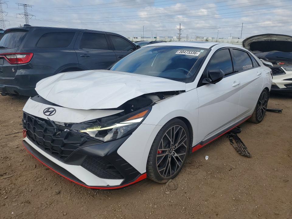 2023 Hyundai Elantra VIN KMHLW4AK9PU010480 COPART salvage auction — REAR END, Wv - Salvage Certificate, sold $3,900 on 2026-07-28 (photo 1)