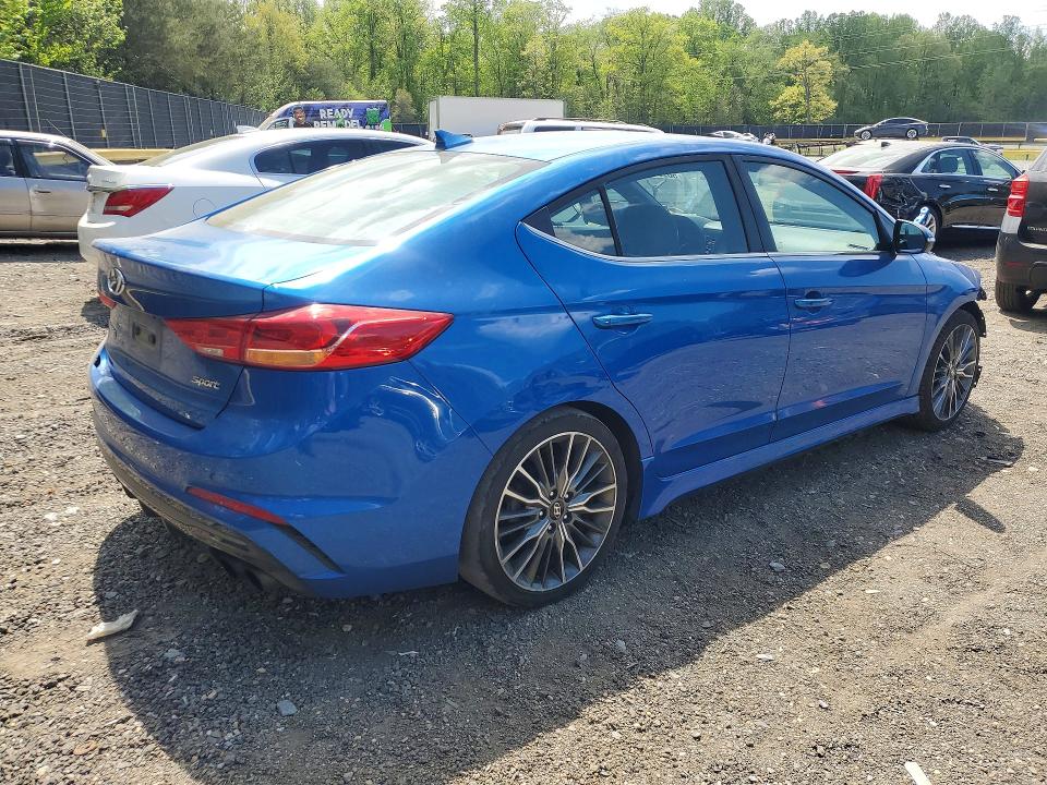 2018 Hyundai Elantra VIN KMHD04LB1JU484384 COPART salvage auction — FRONT END, Md - Cert Of Salvage > 75% Damage, sold $1,450 on 2026-07-17 (photo 3)