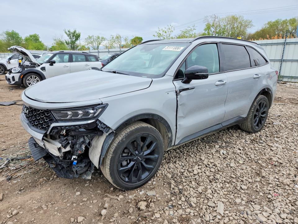 2022 Kia Sorento VIN 5XYRK4LF0NG093533 COPART salvage auction — FRONT END, Il - Salvage Certificate, sold $7,000 on 2026-07-15 (photo 1)