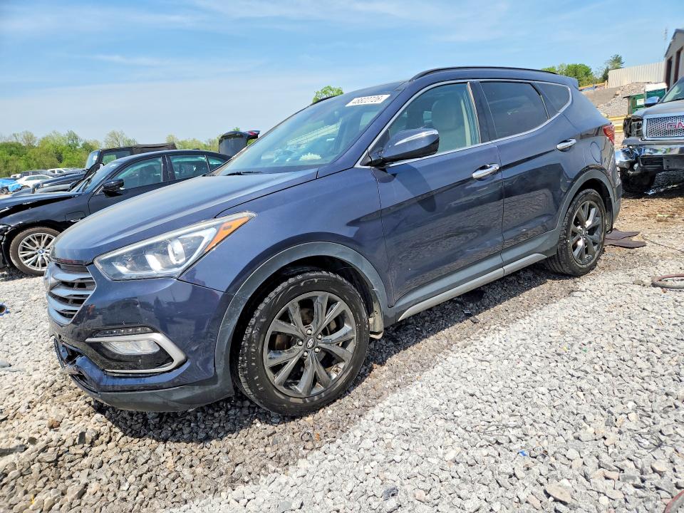 2017 Hyundai Santa fe VIN 5XYZWDLA3HG410962 COPART salvage auction — FRONT END, Al - Cert Of Title-Salvage Title, sold $225 on 2026-07-21 (photo 1)