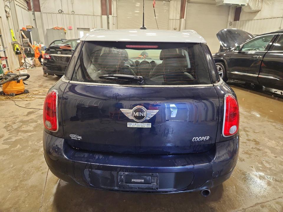 2011 Mini Cooper VIN WMWZB3C57BWM01245 COPART salvage auction — WATER/FLOOD, WI - JUNKED VEHICLE BILL OF SALE, sold $250 on 2026-07-13 (photo 6)