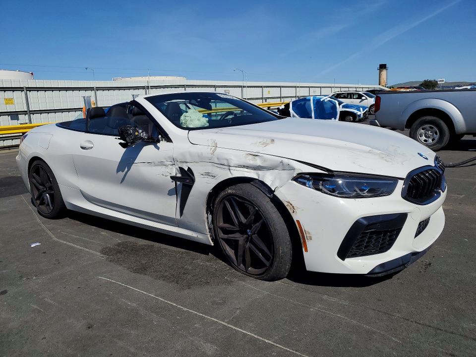 2024 BMW M8 VIN WBSDZ0C08RCP93779 COPART salvage auction — FRONT END, Ca - Salvage Certificate, sold $46,750 on 2026-07-08 (photo 4)