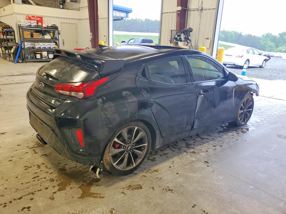 2019 Hyundai Veloster VIN KMHTG6AF5KU007418 COPART salvage auction — FRONT END, Nc - Salvage Certificate Of Title, sold $1,050 on 2026-07-02 (photo 3)