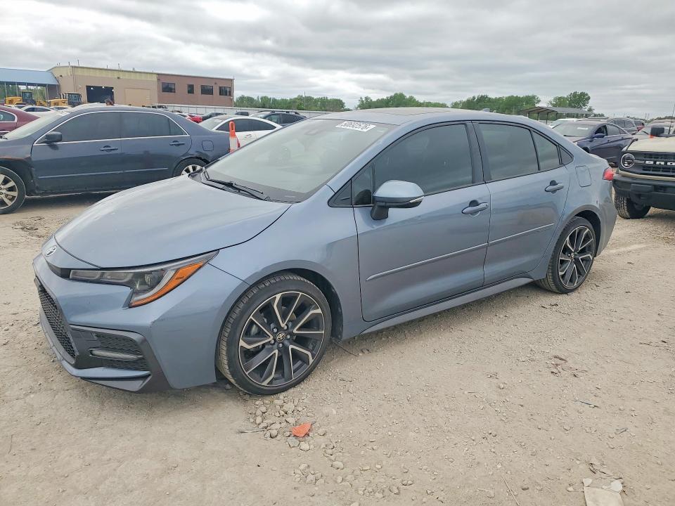 2022 Toyota Corolla VIN JTDP4MCE3NJ098556 COPART salvage auction — HAIL, Ks - Cert Of Title-Salvage, sold $10,300 on 2026-07-09 (photo 1)
