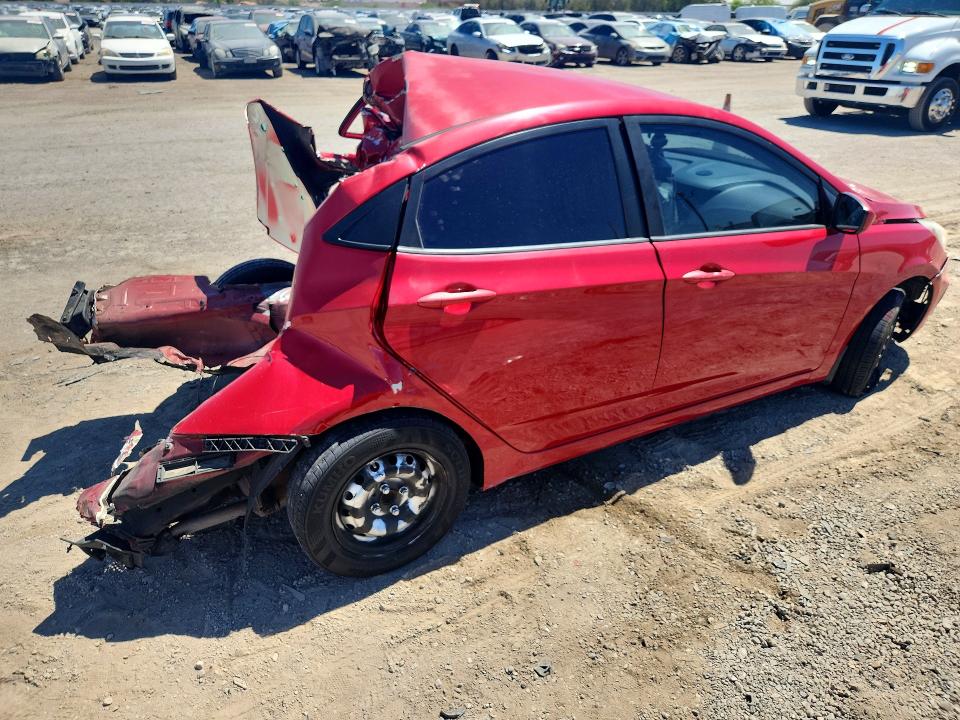 2012 Hyundai Accent VIN KMHCT4AE1CU231777 COPART salvage auction — REAR END, Nv - Non-Repairable Vehicle Cert, sold $125 on 2026-07-07 (photo 3)