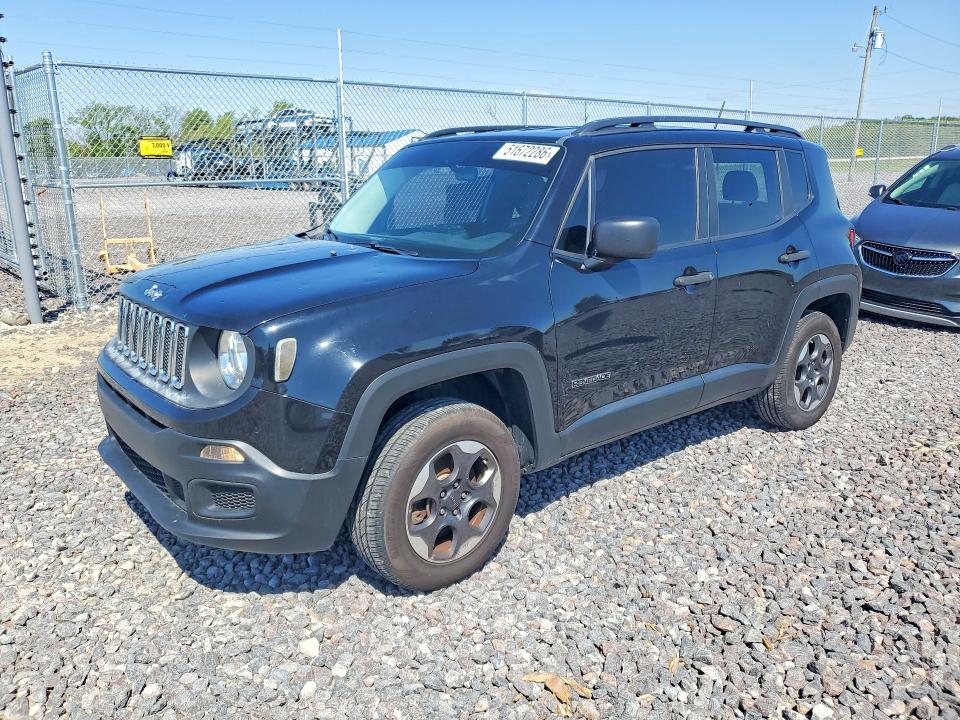 2018 Jeep VIN ZACCJBAB6JPH36247 COPART salvage auction — HAIL, In - Cert Of Title-Salvage Title, sold $2,250 on 2026-08-18 (photo 1)
