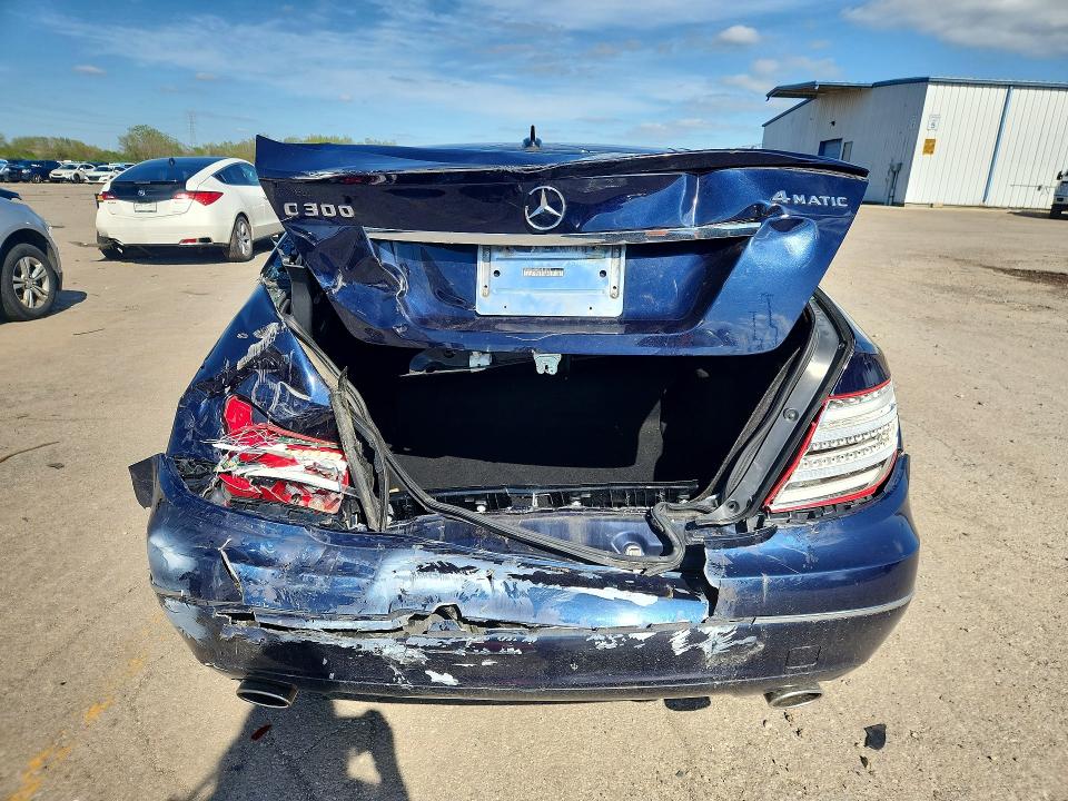 2013 Mercedes-benz C-klasse VIN WDDGF8AB8DA818920 COPART salvage auction — REAR END, Il - Salvage Certificate, sold $900 on 2026-07-10 (photo 6)