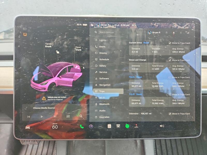 2021 Tesla VIN 5YJ3E1EA5MF100169 COPART salvage auction — REAR END, MD - CERT OF SALVAGE > 75% DAMAGE, sold $3,650 on 2026-07-28 (photo 9)