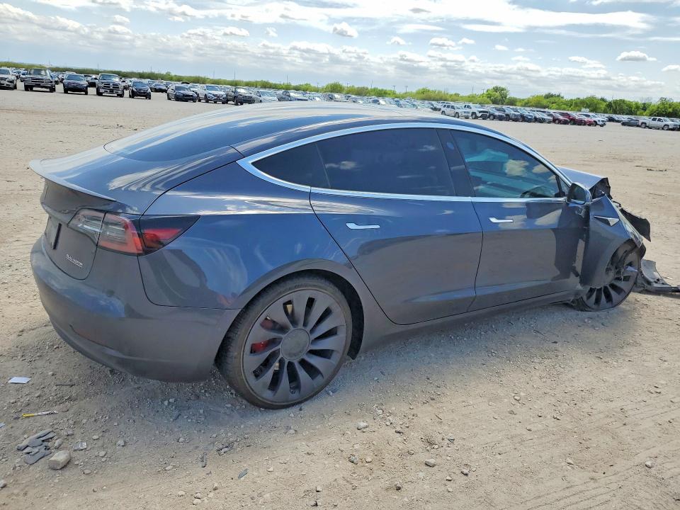 2020 Tesla Model 3 VIN 5YJ3E1ECXLF623610 COPART salvage auction — FRONT END, Tx - Salvage Vehicle Title, sold $3,150 on 2026-07-23 (photo 3)