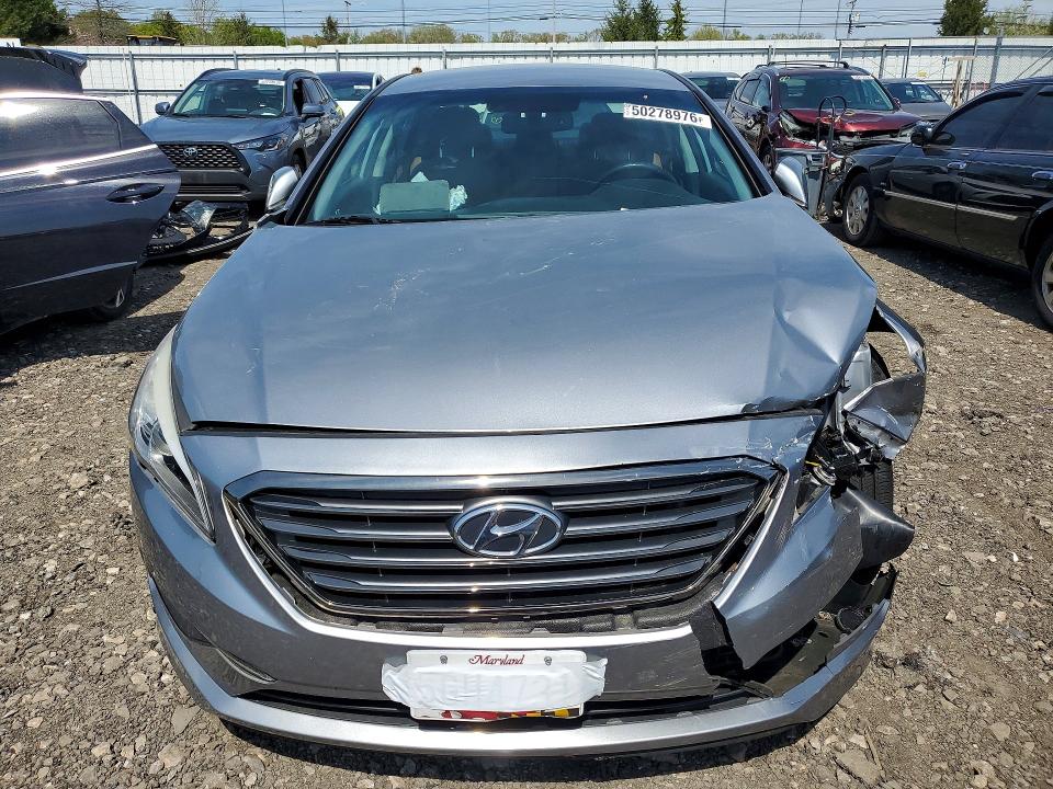 2015 Hyundai Sonata VIN 5NPE34AF1FH259499 COPART salvage auction — FRONT END, Md - Cert Of Salvage > 75% Damage, sold $250 on 2026-07-27 (photo 5)
