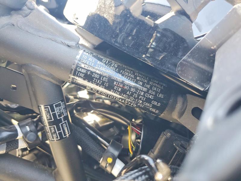 2026 Kawasaki VIN ML5LEGC10TDAA2719 COPART salvage auction — FRONT END, Wv - Salvage Certificate, sold $550 on 2026-07-30 (photo 9)
