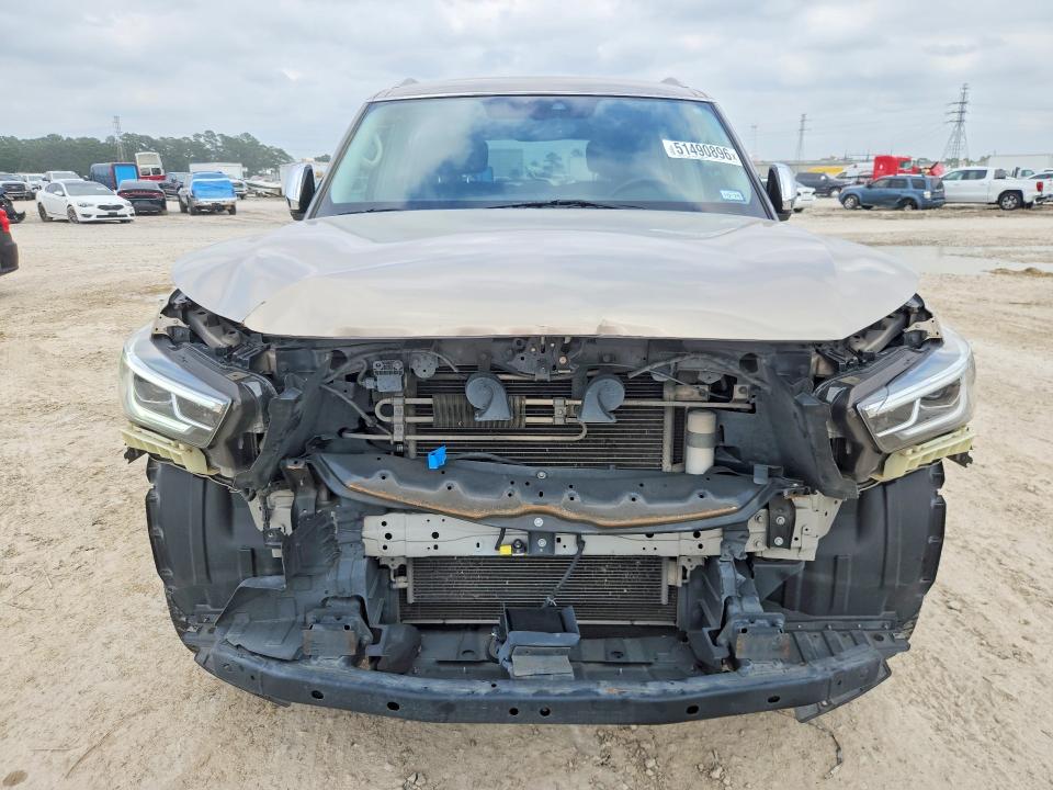 2019 Infiniti Qx80 VIN JN8AZ2NE5K9225267 COPART salvage auction — FRONT END, Tx - Salvage Vehicle Title, sold $7,200 on 2026-07-10 (photo 5)