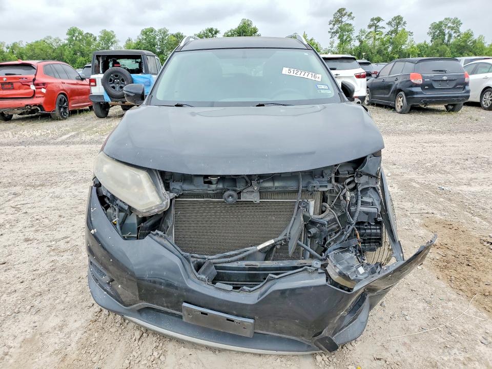 2016 Nissan Rogue VIN KNMAT2MT7GP622298 COPART salvage auction — FRONT END, Tx - Salvage Vehicle Title, sold $1,900 on 2026-07-24 (photo 5)