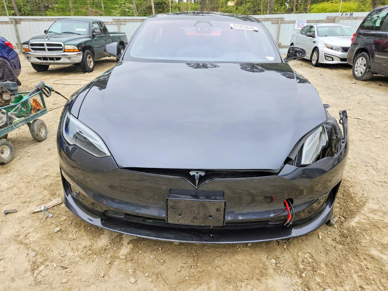 2024 Tesla Model S VIN 5YJSA1E57RF539889 COPART salvage auction — Front End, DE - SALVAGE CERTIFICATE, sold $20,200 on 2026-06-30 (photo 5)