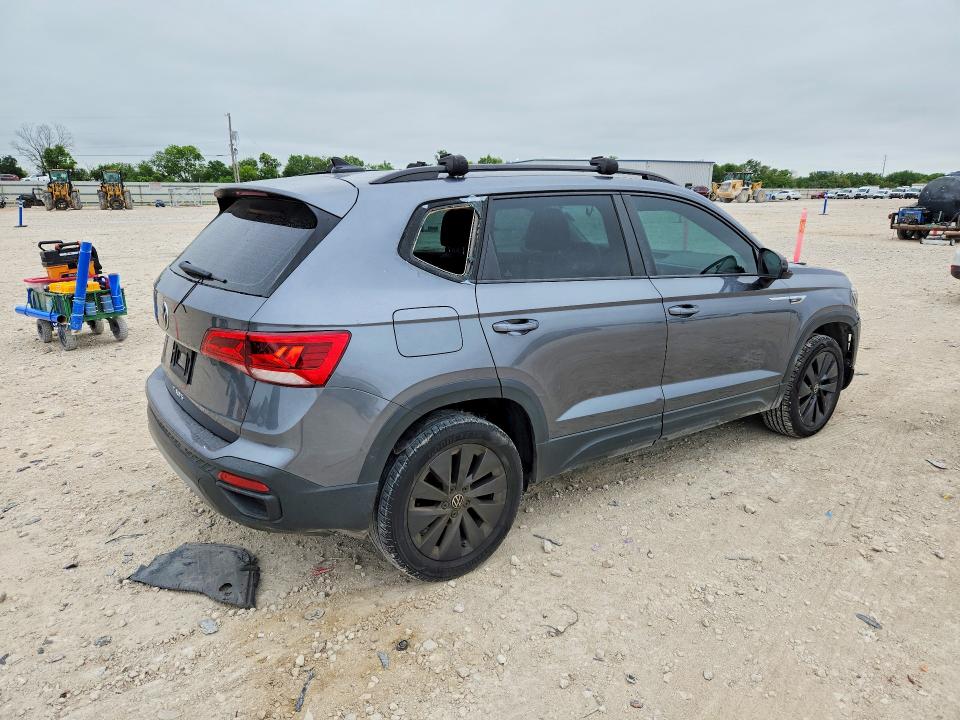2022 Volkswagen Taos VIN 3VVDX7B21NM002706 COPART salvage auction — FRONT END, Tx - Certificate Of Title, sold $4,500 on 2026-07-02 (photo 3)