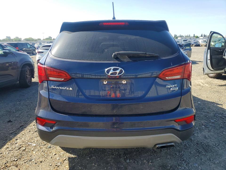 2018 Hyundai Santa fe VIN 5XYZTDLB3JG552350 COPART salvage auction — FRONT END, CA - SALVAGE CERTIFICATE, sold $1,800 on 2026-07-28 (photo 6)