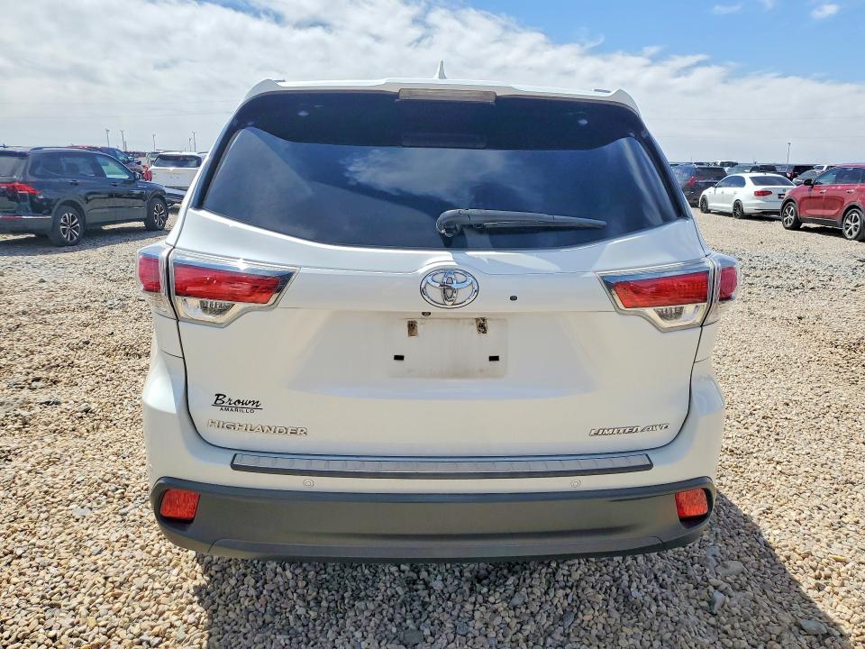 2015 Toyota Highlander VIN 5TDDKRFH8FS208453 COPART salvage auction — HAIL, Tx - Certificate Of Title, sold $7,800 on 2026-07-14 (photo 6)