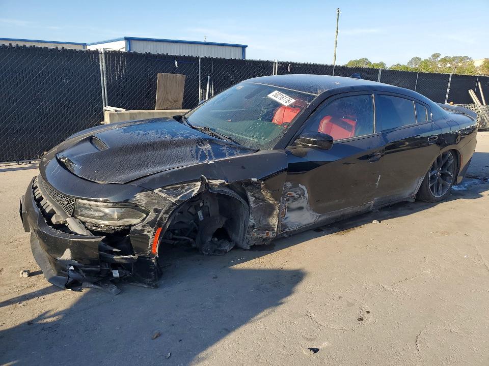 2021 Dodge Charger VIN 2C3CDXCT7MH650126 COPART salvage auction — FRONT END, Fl - Certificate Of Title, sold $12,200 on 2026-07-28 (photo 1)