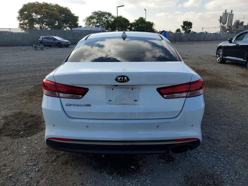 2018 Kia Optima VIN 5XXGT4L36JG206457 COPART salvage auction — FRONT END, Ca - Salvage Certificate, sold $1,300 on 2026-07-17 (photo 6)