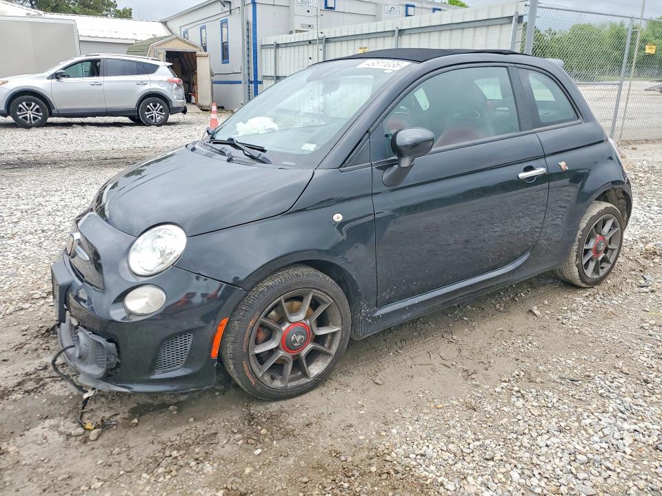 2013 Fiat 500 VIN 3C3CFFJH1DT672245 COPART salvage auction — FRONT END, Salvage Title, sold $100 on 2026-08-03 (photo 1)