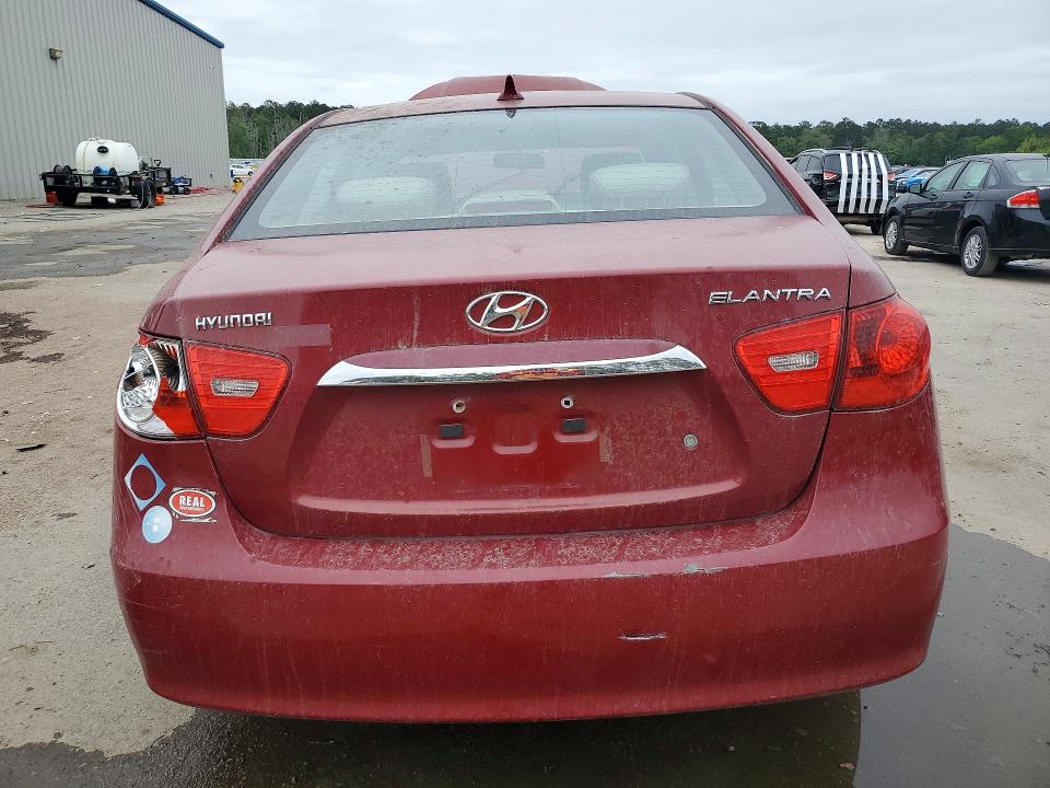 2010 Hyundai Elantra VIN KMHDU4AD2AU182966 COPART salvage auction — ROLLOVER, Sc - Cert Of Title-Salvage, sold $425 on 2026-07-29 (photo 6)