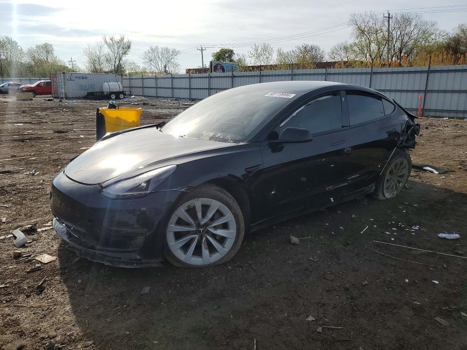 2021 Tesla Model 3 VIN 5YJ3E1EA5MF019088 COPART salvage auction — FRONT END, Il - Salvage Certificate, sold $1,750 on 2026-07-24 (photo 1)