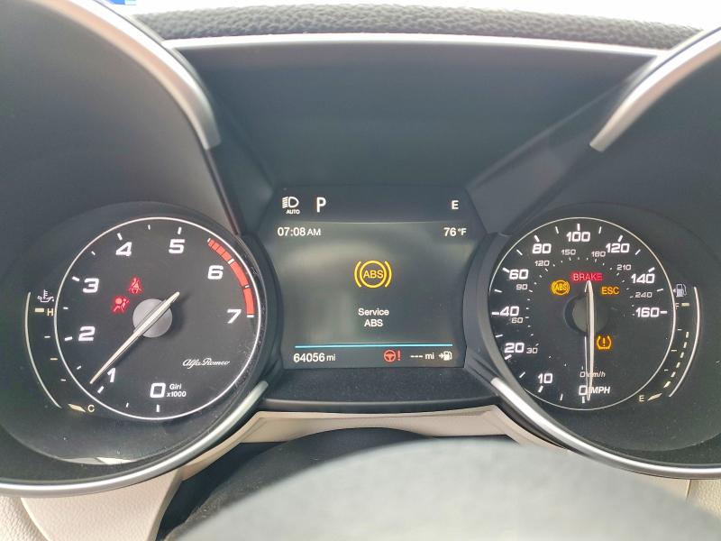 2019 Alfa romeo Giulia VIN ZARFAMAN9K7603604 COPART salvage auction — REAR END, Tx - Salvage Vehicle Title, sold $6,700 on 2026-07-10 (photo 9)