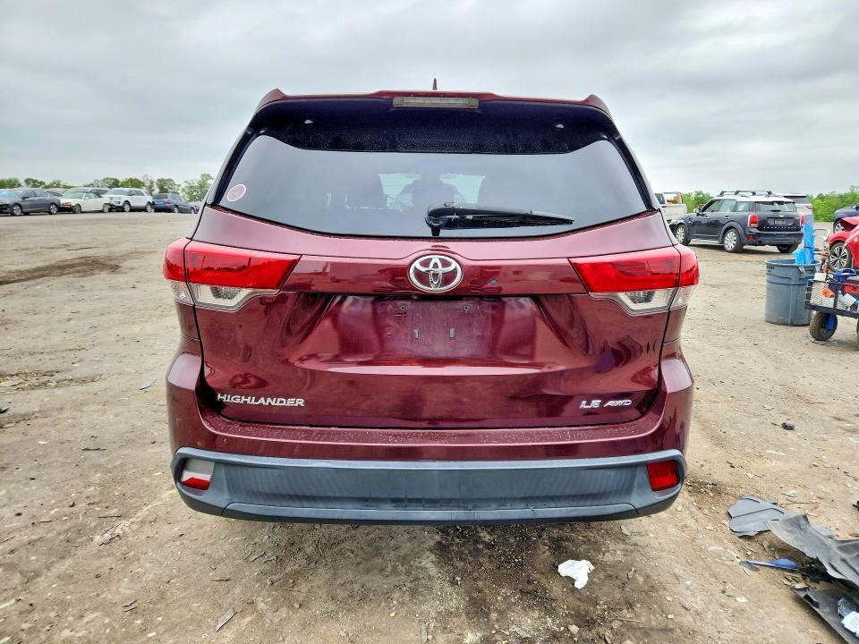 2018 Toyota Highlander VIN 5TDBZRFH0JS800148 COPART salvage auction — FRONT END, Salvage Title, sold $2,950 on 2026-07-22 (photo 6)