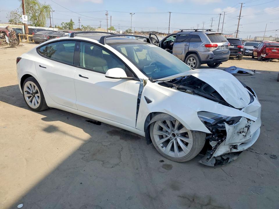 2021 Tesla Model 3 VIN 5YJ3E1EAXMF090299 COPART salvage auction — FRONT END, Ca - Salvage Certificate, sold $5,500 on 2026-07-13 (photo 4)