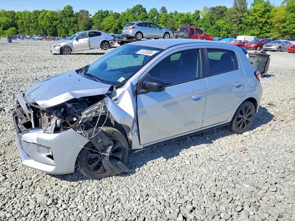 2022 Mitsubishi Mirage VIN ML32AWHJ4NH000889 COPART salvage auction — FRONT END, NC - SALVAGE CERTIFICATE OF TITLE, sold $2,000 on 2026-07-29 (photo 1)
