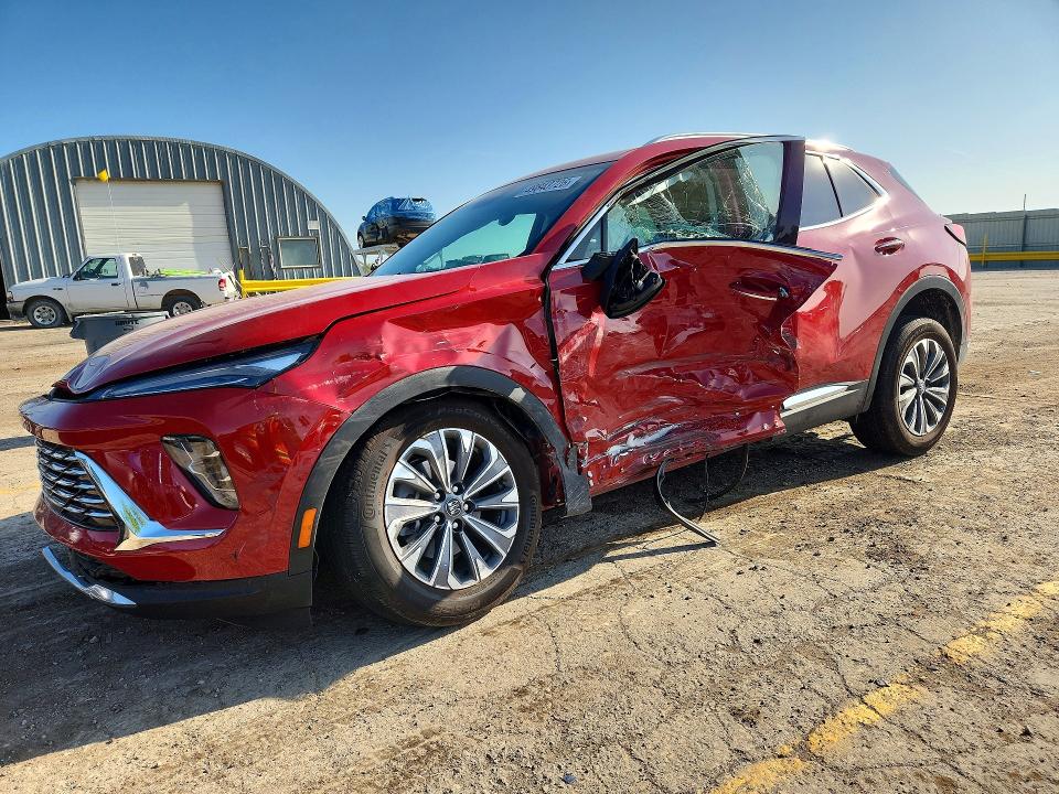 2025 Buick Envision VIN LRBFZKE44SD020446 COPART salvage auction — SIDE, Ks - Cert Of Title-Salvage, sold $1,800 on 2026-07-20 (photo 1)