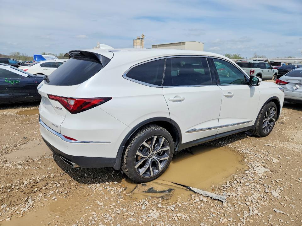 2022 Acura Mdx VIN 5J8YE1H4XNL012102 COPART salvage auction — HAIL, MO - SALVAGE CERTIFICATE OF TITLE, sold $20,200 on 2026-07-28 (photo 3)