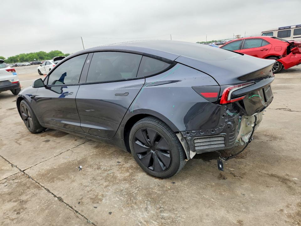 2025 Tesla Model 3 VIN 5YJ3E1EA0SF991632 COPART salvage auction — REAR END, Tx - Certificate Of Title, sold $16,100 on 2026-07-02 (photo 2)