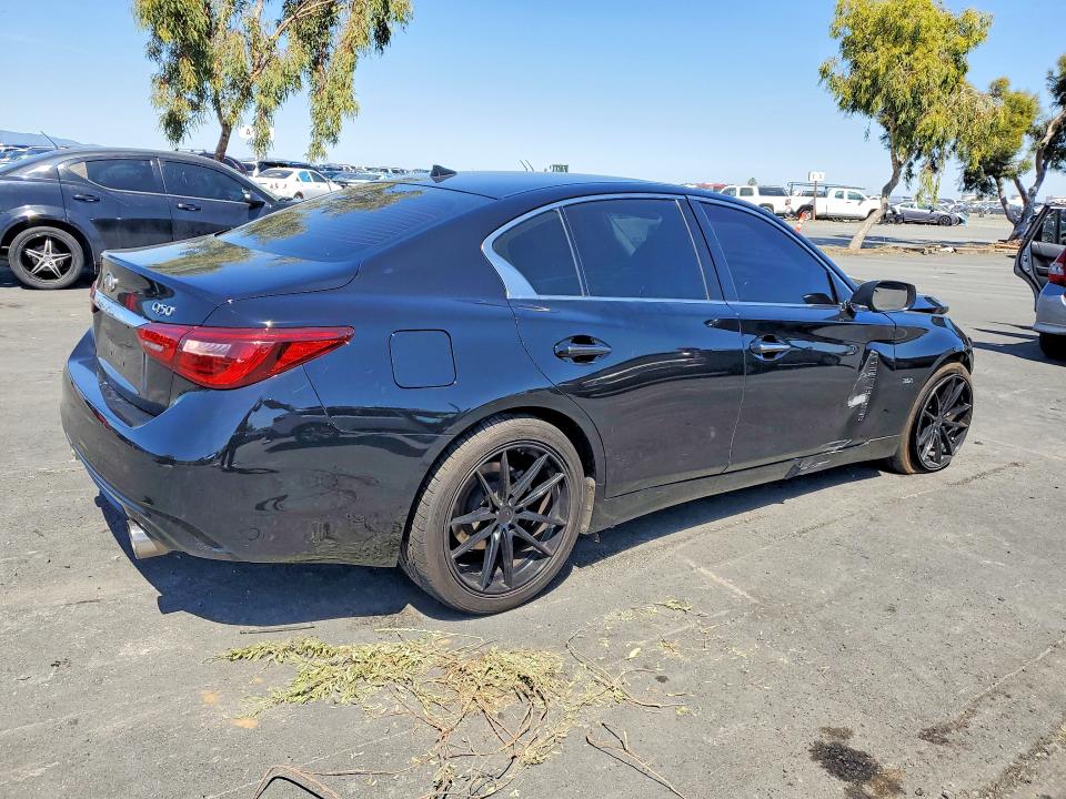 2018 Infiniti Q50 VIN JN1EV7AP3JM357519 COPART salvage auction — FRONT END, Ca - Salvage Certificate, sold $1,050 on 2026-07-06 (photo 3)